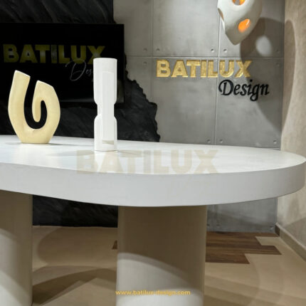 table de repas épure en béton ciré