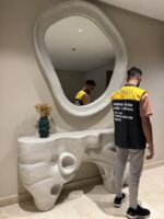 console miroir en béton ciré par batilux design Maroc